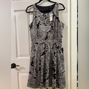 Banana Republic, A-line paisley dress, size 8